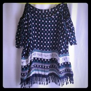 Boho cold shoulder shirt from stitch fix